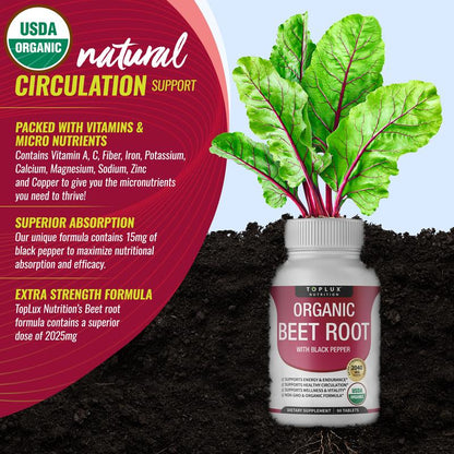 RootRise™ Organic Beet Root Tablets